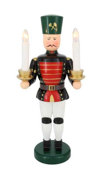 Miner, colored, electrically illuminated, 34 cm by Holzkunst Gahlenz_3