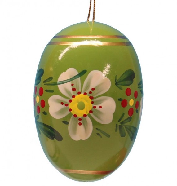 Easter egg green with flowers by Figurenland Uhlig GmbH