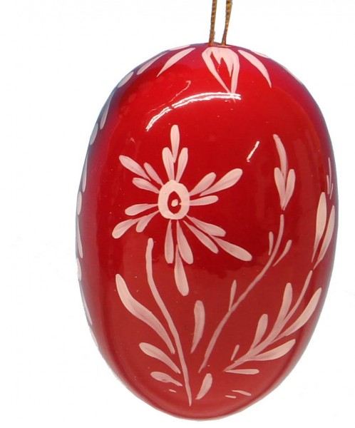 Easter egg dark red with cornflowers by Figurenland Uhlig GmbH