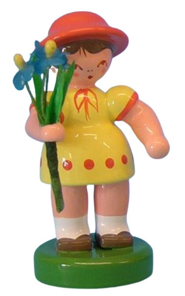 Miniature flower girl, yellow/orange by Figurenland Uhlig GmbH