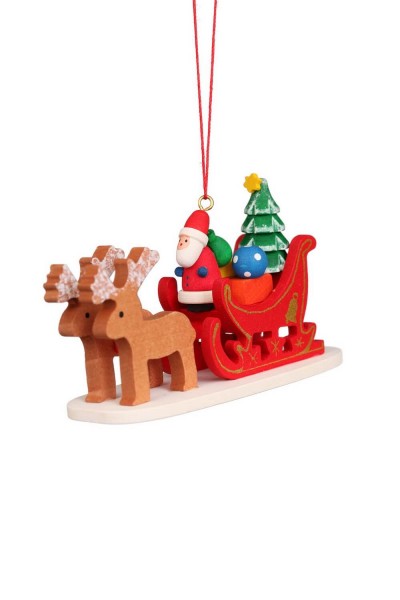 Christmas tree decoration Santa Claus in a reindeer sleigh, 1 piece by Christian Ulbricht