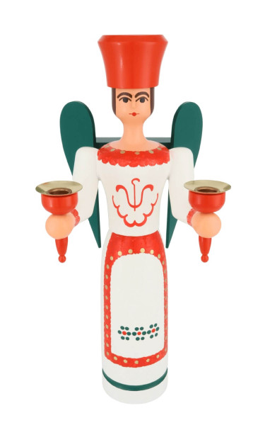 Weihnachtsengel für Wachskerzen, 38 cm, farbig von SEIFFEN.COM_1