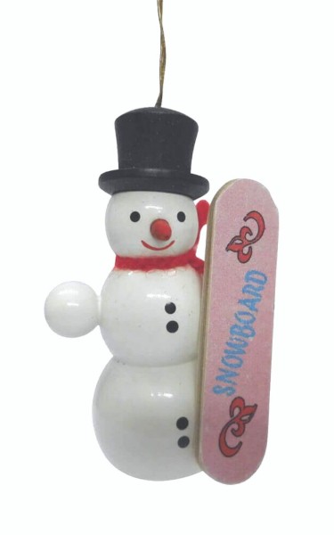 Christmas tree decoration snowman with snowboard by SEIFFEN.COM