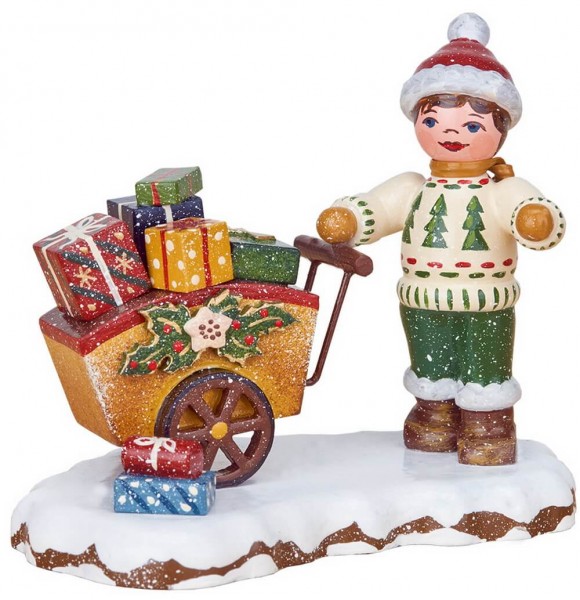 German Figurine Winter Kid gifts child, 7 cm, Hubrig Volkskunst GmbH Zschorlau/ Erzgebirge