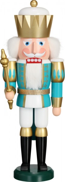 Nutcracker King, turquoise, 40 cm by Seiffener Volkskunst eG