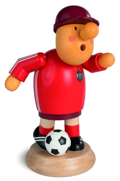Smoking man Müllerchen® soccer player, 16 cm by Müller Kleinkunst