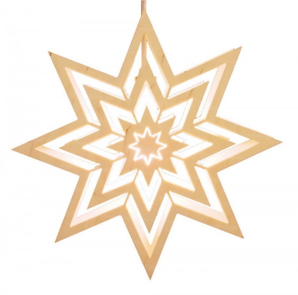 Window picture motif star electrically illuminated by KWO