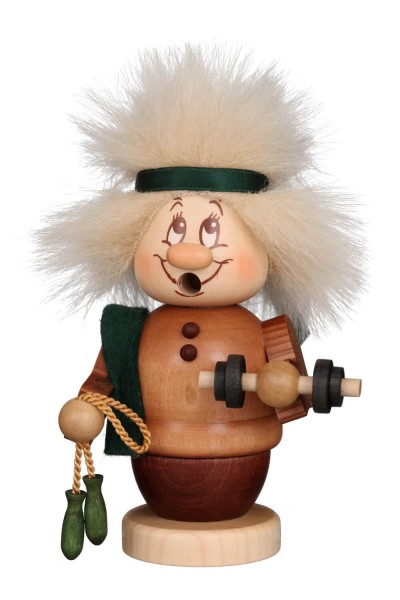 Smoking man mini gnome bodybuilder, 13 cm by Christian Ulbricht