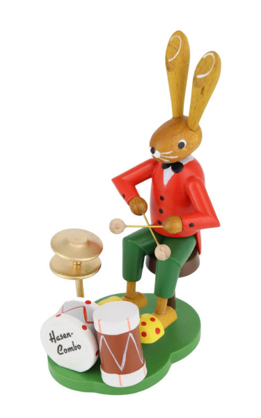 German Easter Figurin Easter Bunny Drummer_3