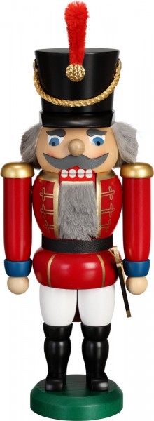 Nutcracker Hussar, 25 cm red by Seiffener Volkskunst eG