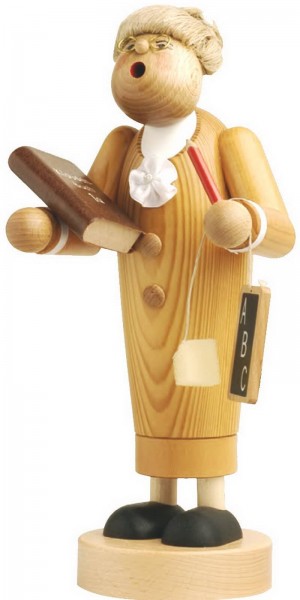 German Incense Smoker Teacher, 26 cm, KWO Kunstgewerbe-Werkstätten Olbernhau/ Erzgebirge