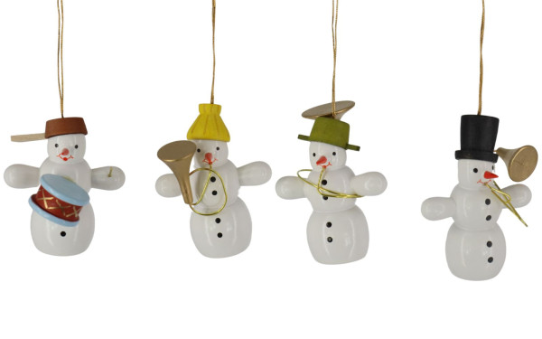 Christbaumschmuck Schneemannquartett, 6 cm von Volker Zenker