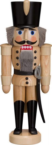 German Christmas Nutcracker Hussar, nature, 28 cm, Seiffener Volkskunst eG Seiffen/ Erzgebirge