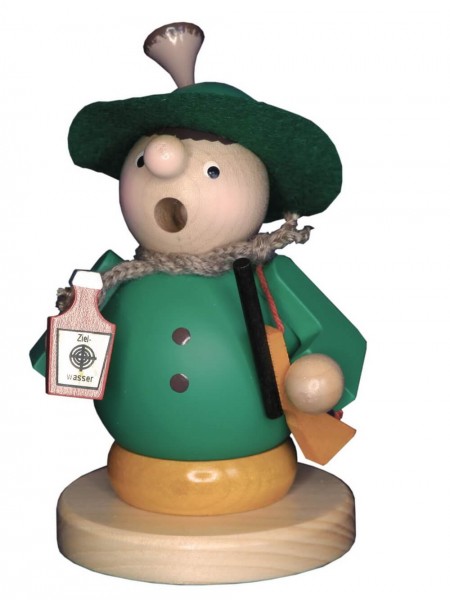 Smoking man forester Hubert with target water, 11 cm by Ralf Zenker