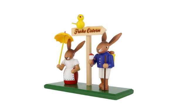 Easter bunny couple Easter greeting - Happy Easter, 19 cm by SEIFFEN.COM_2