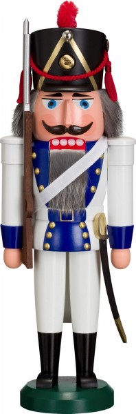 Nutcracker Grenadier, blue, 39 cm by Seiffener Volkskunst