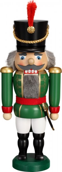 Nutcracker Hussar, 25 cm green by Seiffener Volkskunst eG