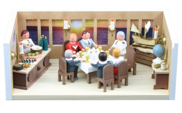 Miniature room Captains Dinner by Gunter Flath