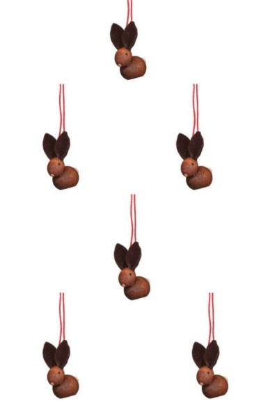 Hanging bunnies, 6 pieces by Christian Ulbricht
