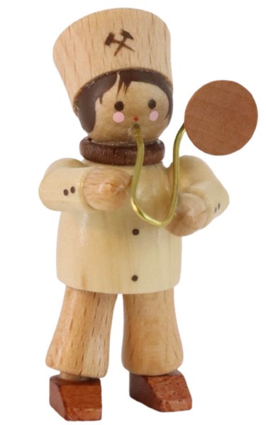 Miniatur Bergmann mit Posaune, 5 cm von Romy Thiel