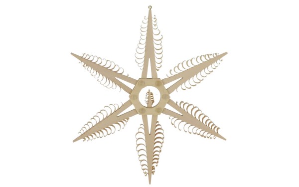 Window decoration wooden star with a diameter of 24 cm by Martina Rudolph