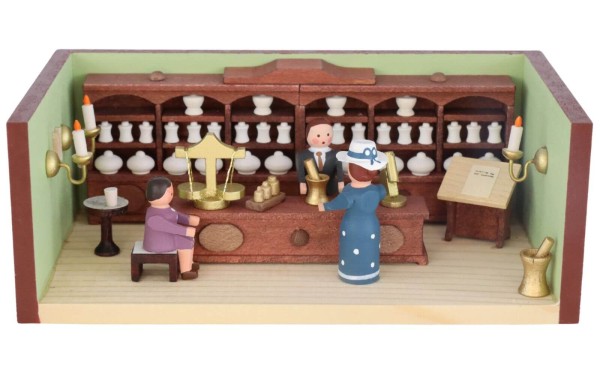 Miniature parlor pharmacy pharmacist by Gunter Flath
