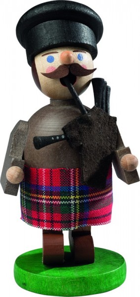 Smoking man Scotsman, 11 cm by Richard Glässer