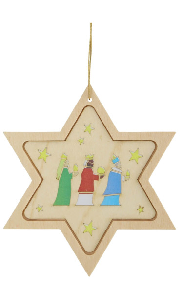 Christmas tree decoration star with diaphanous image of the Three Wise Men by Richard Glässer_1