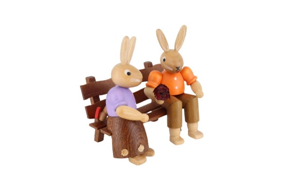 Pair of rabbits on a bench from Müller Kleinkunst_3