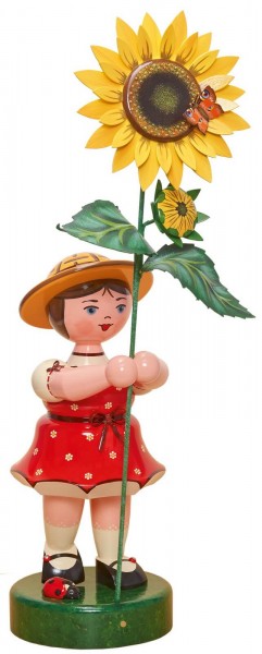 Flower child girl with sunflower by Hubrig Volkskunst