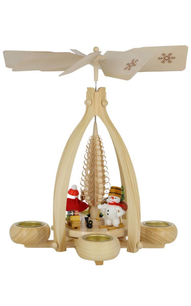 Teelichtpyramide mit Schneemännern, 35 cm von Ralf Zenker_1