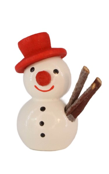 Schneemann mit rotem Hut, 3 cm von SEIFFEN.COM_1