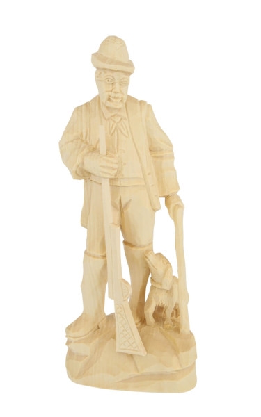 Stülpner Karl mit Hund, 25 cm, natur von Schnitzkunst aus dem Erzgebirge1