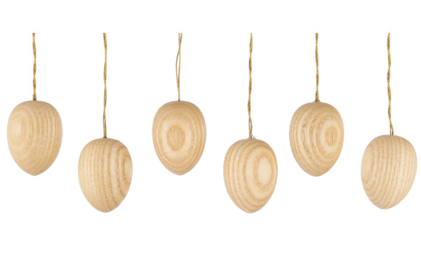 Easter eggs to hang, natural, 6 pieces by SEIFFEN.COM