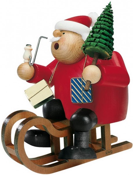 German Incense Smoker Santa Claus, 18 cm, KWO Kunstgewerbe-Werkstätten Olbernhau/ Erzgebirge