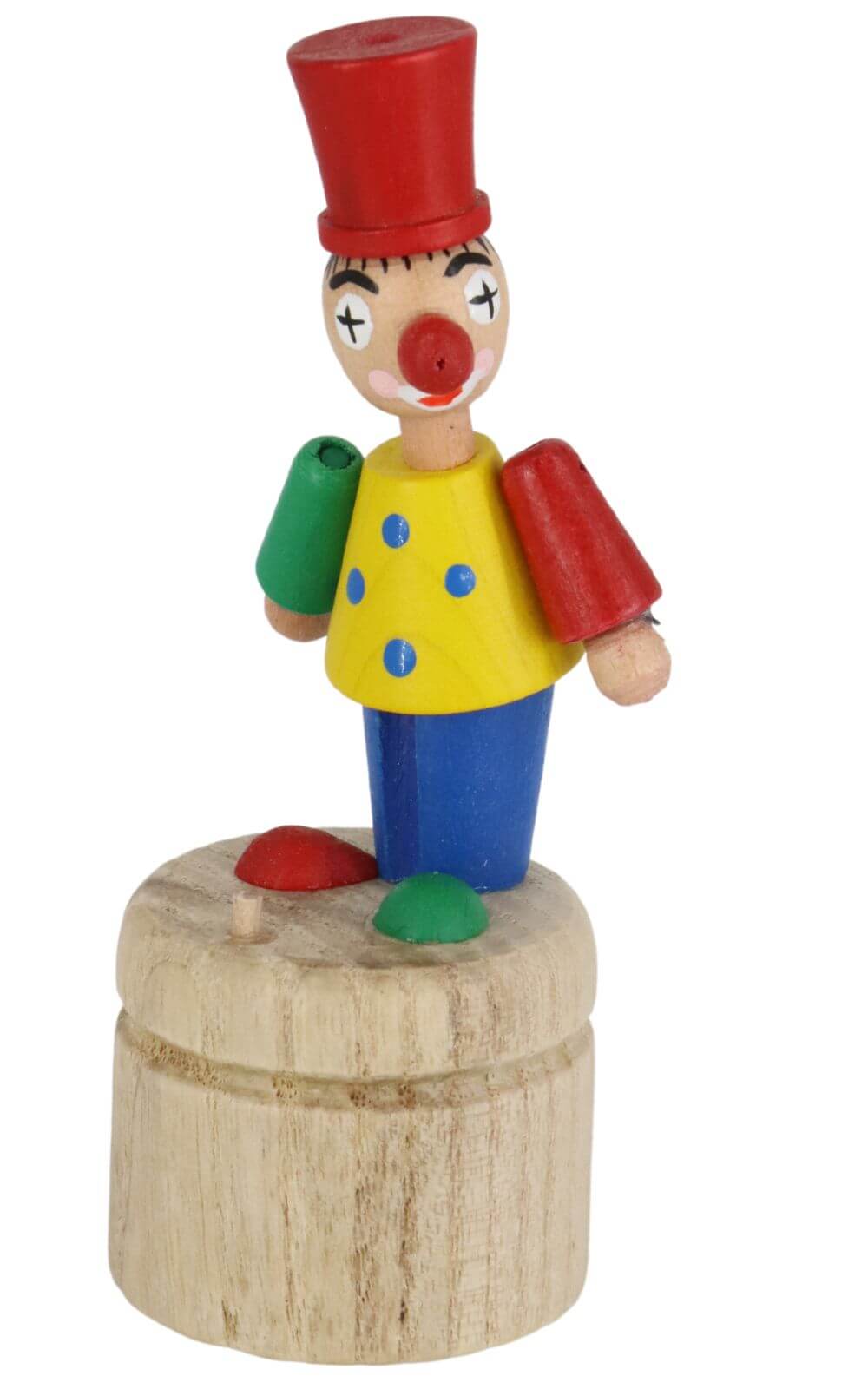 German Wooden Animal Figurin Clown