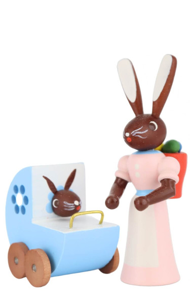 Easter bunny mother with blue baby carriage by Stephan Kaden_3