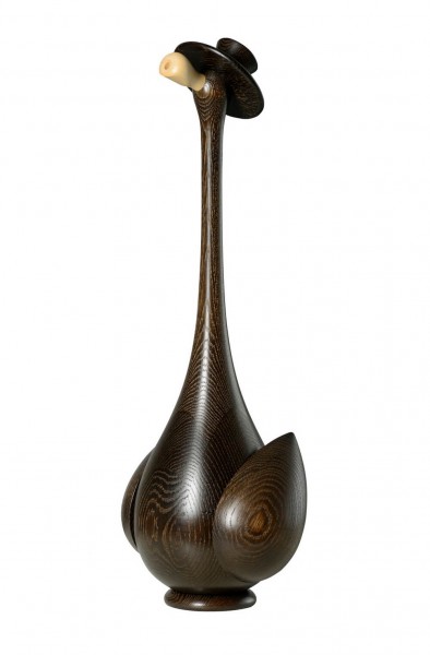 Räuchermännchen Ente Gustav im Farbton - Mooreiche, 65 cm von KWO