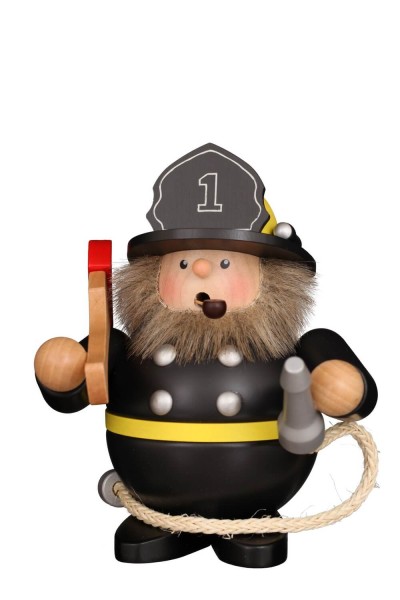 Smoking man fireman, 16 cm by Christian Ulbricht