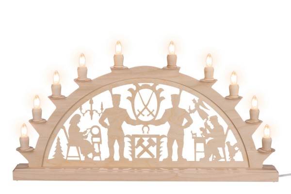 LED Candle Arch Schwarzenberger with 10 candles by SEIFFEN.COM