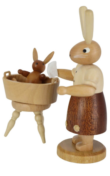 Easter bunny mother with bathing child nature by Müller Kleinkunst_3
