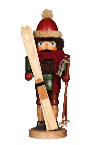 German Christmas Nutcracker Skier, 43 cm, Christian Ulbricht GmbH & Co. KG Seiffen/ Erzgebirge