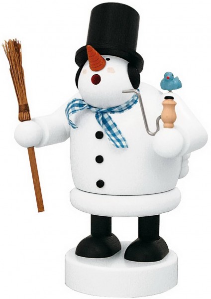 German Incense Smoker Snowman,20 cm, KWO Kunstgewerbe-Werkstätten Olbernhau/ Erzgebirge