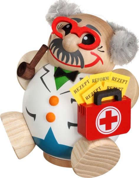 lustige Räucherfigur mit Arztkoffer