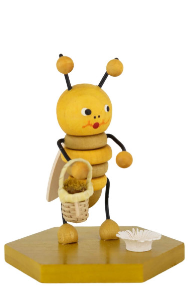 Bee with flower basket, 8 cm by Ralf Zenker_1