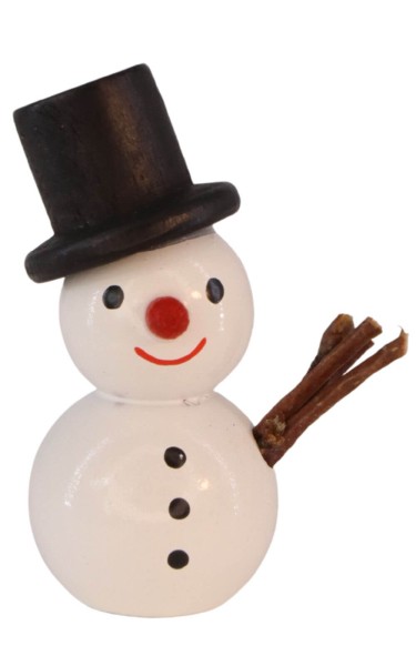 Schneemann mit schwarzem Hut, 4 cm von SEIFFEN.COM_1