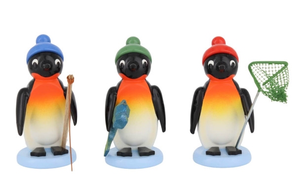 Miniatur Pinguine - Angler, 3 - teilig von SEIFFEN.COM