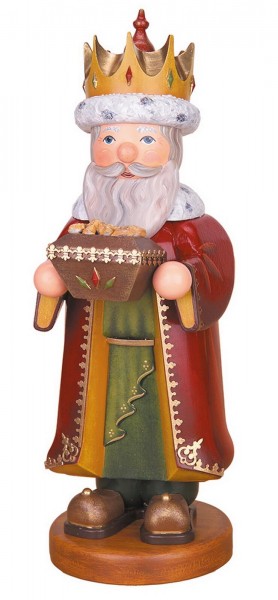 German Incense Smoker the three Magi Melchior, 35 cm, Hubrig Volkskunst GmbH Zschorlau/ Erzgebirge