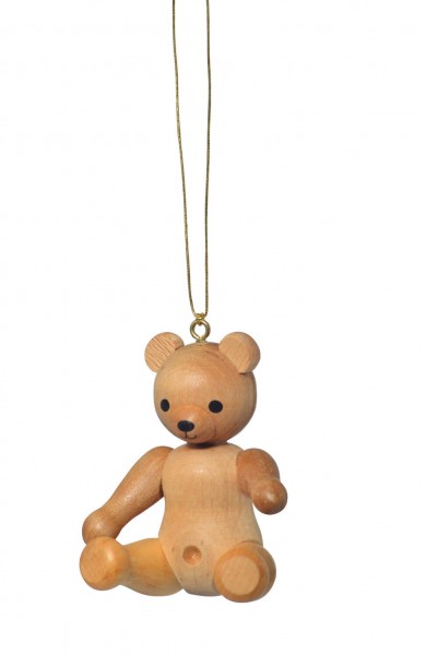 Christmas tree decoration Teddy, sitting, 6 cm by KWO