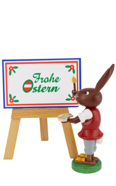 Easter bunny with painting board, 9 cm by Thomas Preißler_2